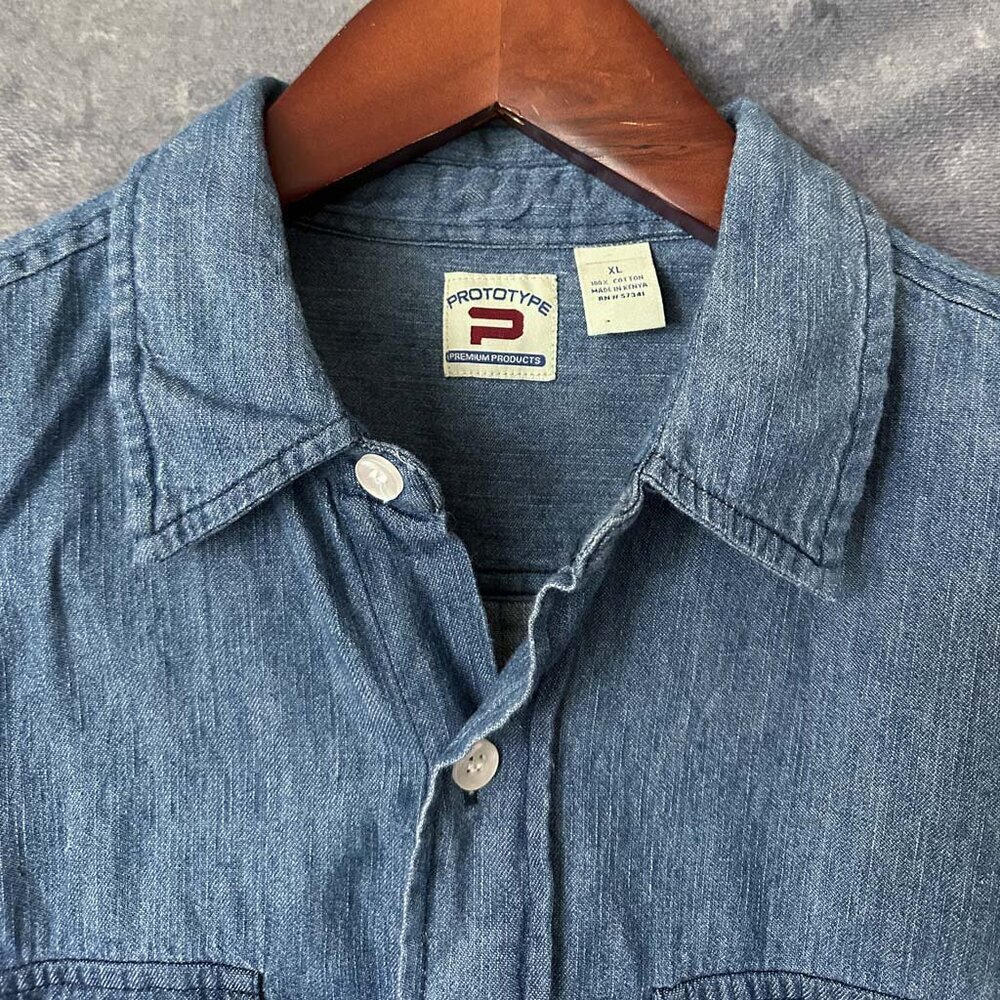 Denim Shirt, Men's XL - Picture 3 of 3